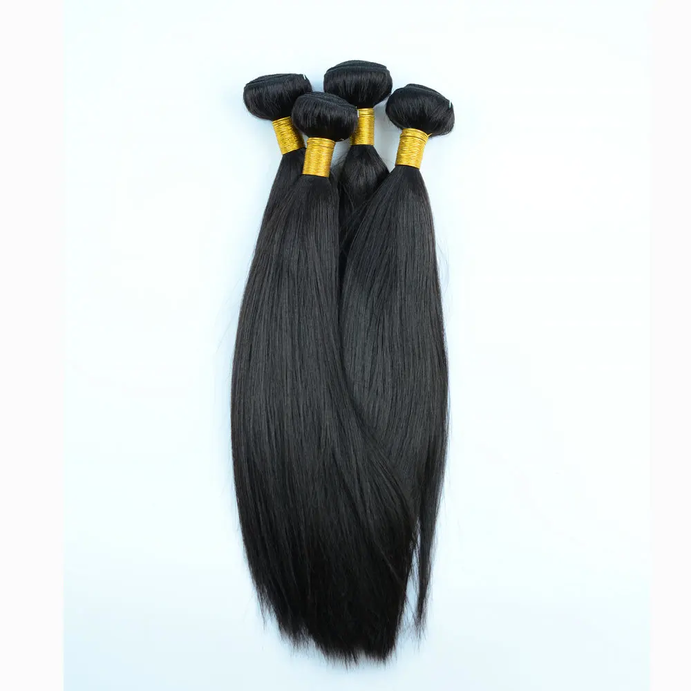 Adorable Synthetic Hair Extension Yaki Straight 100g 20-30inch Soft Silk Weave Bundles Heat Resistant