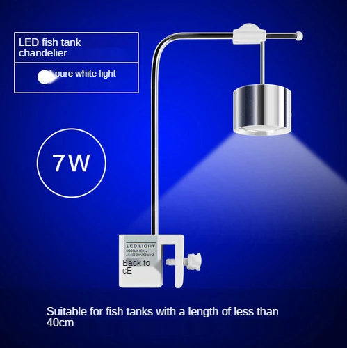 Halállat -Kiegészítők Akvárium 3 Színű Led Könnyű Lámpa Kis Haltartály Teknős Jar Akvárium -Bilincs Lámpa Tricolor Könnyű Alumínium - Image 6