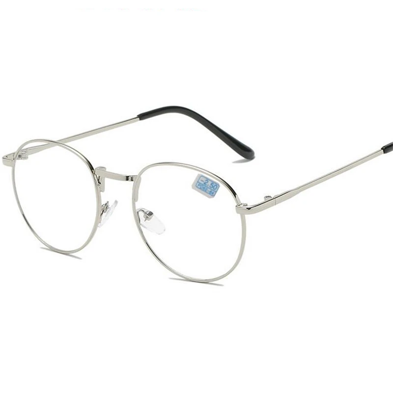 Retro Oval Myopia Glasses Finished Women Men Metal Silver/Black/Gold Prescription Eyeglasses Diopter -1.0 -1.5 -2.0 To -6.0 6