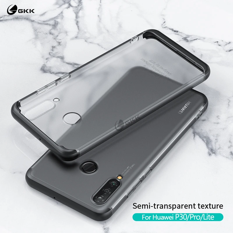 

GKK Original Case For Huawei P30 Pro Case Full Protection Ultra-thin Translucent Back Matte PC for Huawei P30 Lite Nova 4e Coque