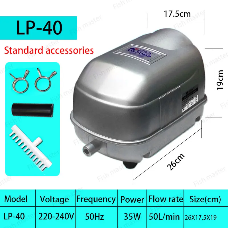 Resun-Lp20 lp40 lp60 lp100超静音高出力エアポンプ,lp-20 lp-40 lp-60