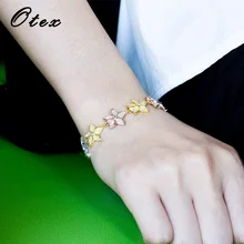 Роскошный браслет ко Дню Святого Валентина, циркониевые камни CZ, регулируемые браслеты с цветами для женщин, модные дешевые ювелирные изделия в стиле хип-хоп