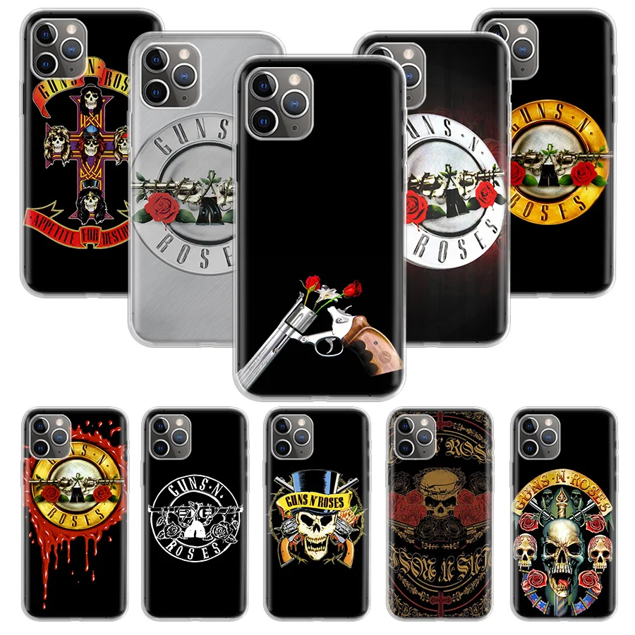 Чехол guns n roses для Apple iphone 11 12 Mini Pro XS Max XR X 7 8 6 6S Plus 5 5S SE 10 десять Подарочный