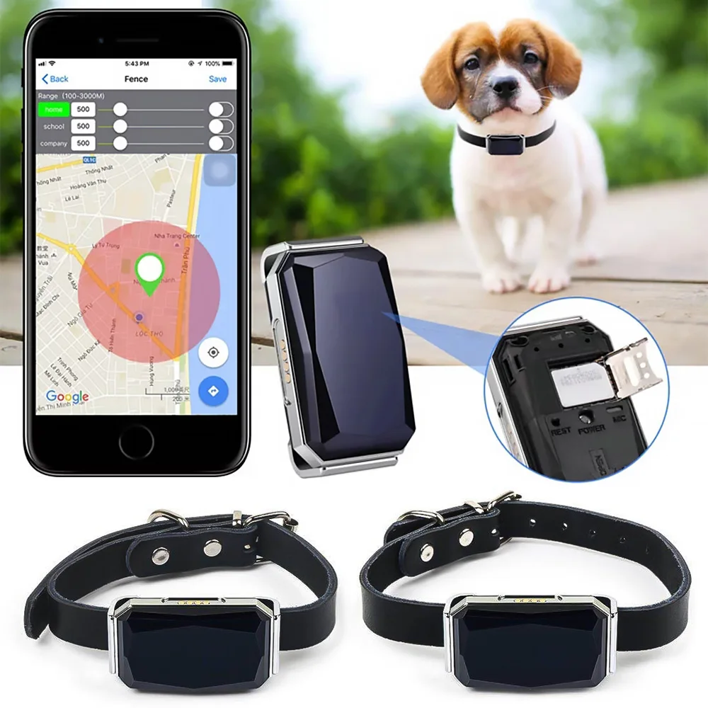 Pet Collar GPS impermeable mascota inteligente rastreador localizador del animal doméstico posicionamiento Tracker para perros, gatos, Gps Tracker para perros