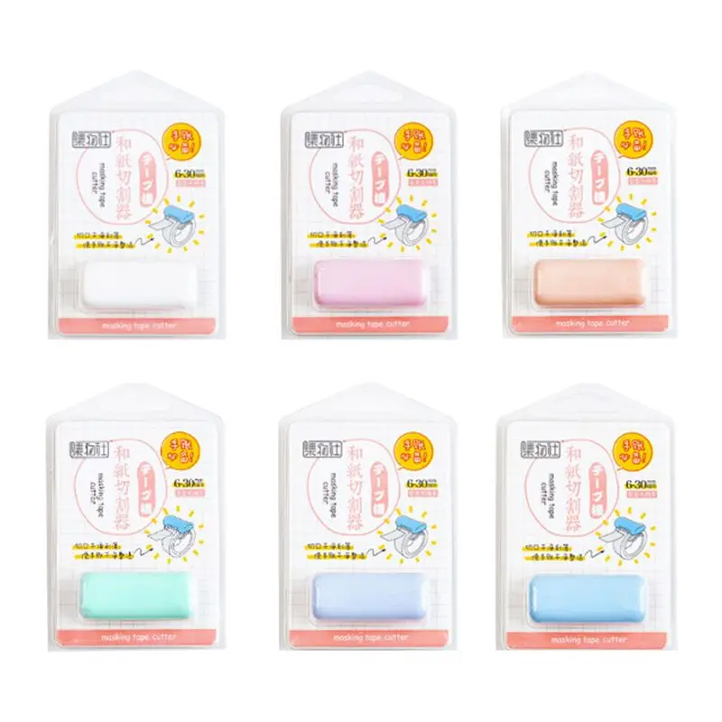 

Mini Adhesive Washi Paper Tape Dispenser Cutter Kawaii Portable School Supplie