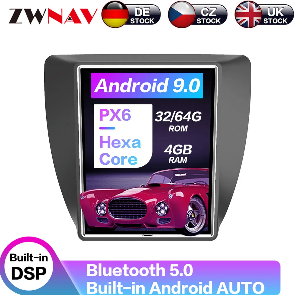 

Carplay DSP Android 9.0 PX6 Vertical Tesla Radio Screen Car Multimedia Player Stereo GPS Navigation For VW Sagitar 2012-2018