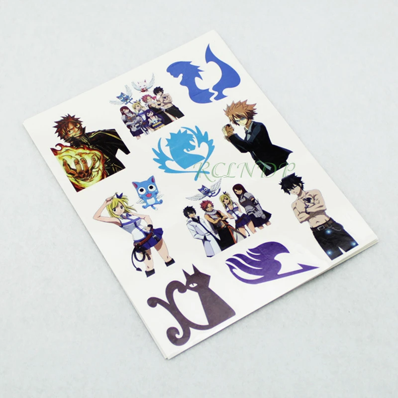 Waterproof Temporary Tattoo Stickers Fairy Tail Anime Cartoon Fake Tatto Flash Tatoo Hand Foot Arm For Kids Women Men Temporary Tattoos Aliexpress