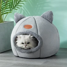 

NEW2022 NEW New Deep sleep comfort in winter cat bed little mat basket small dog house products pets tent cozy cave beds Indoor