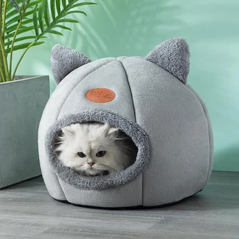 New Deep Sleep Comfort In Winter Cat Bed Iittle Mat Basket Small Dog House Products Pets Tent Cozy Cave Nest Indoor Cama Gato 3