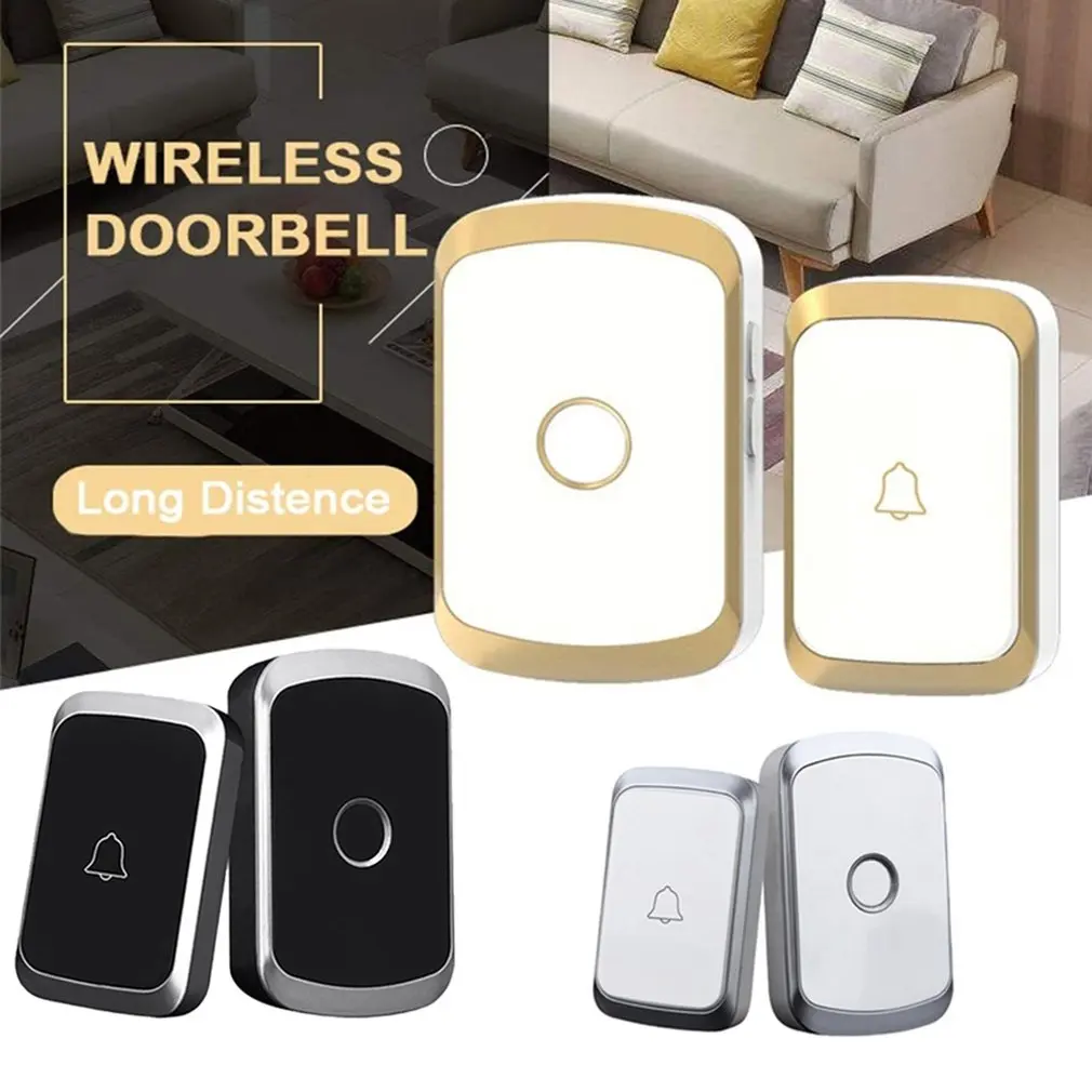 

Wireless Doorbell Waterproof 300M Remote EU AU UK US Plug Smart Door Bell Home Security Wireless Doorbell