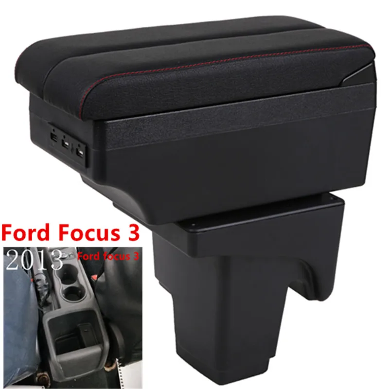 Для Ford focus 3 подлокотник коробка центральный магазин содержание фокус mk3 нарукавники коробка с USB интерфейсом