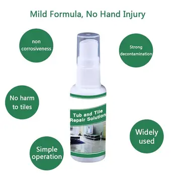

50g Tiles Sink Tub Cleaner Cleaner Polish Ceramics Scratch Repair Fluid Polishing Wax Fiberglass Acrylic Remove Net.30g