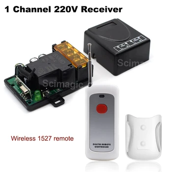

433mhz AC 220V 1ch RF wireless remote control switch receiver transmitter and 433.92MHz Learning Code 1527 Remote Control