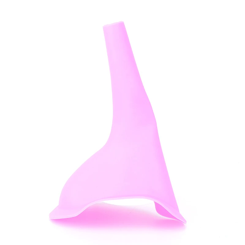 Silicone Women Urinal Soft Women Camping Urine Device Funnel Urinal Travel Urination Toilet Female Stand Up Pee Tools - Цвет: Розовый