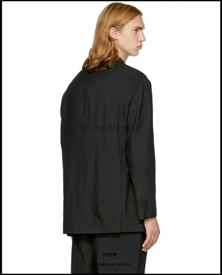 Mens Suit Jacket For Singers Suits Big Sizes Asymmetrical Edging Multi-layer Casual High Street Designer Blazers Stage Costumes