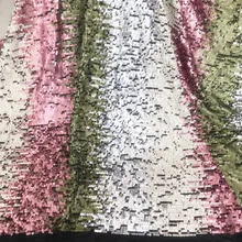 Трикотажное эластичное градиентное изменение цвета блесток ткань вышивка высокого класса Женское Платье дизайнерский материал Stoffen Telas 90x130 см