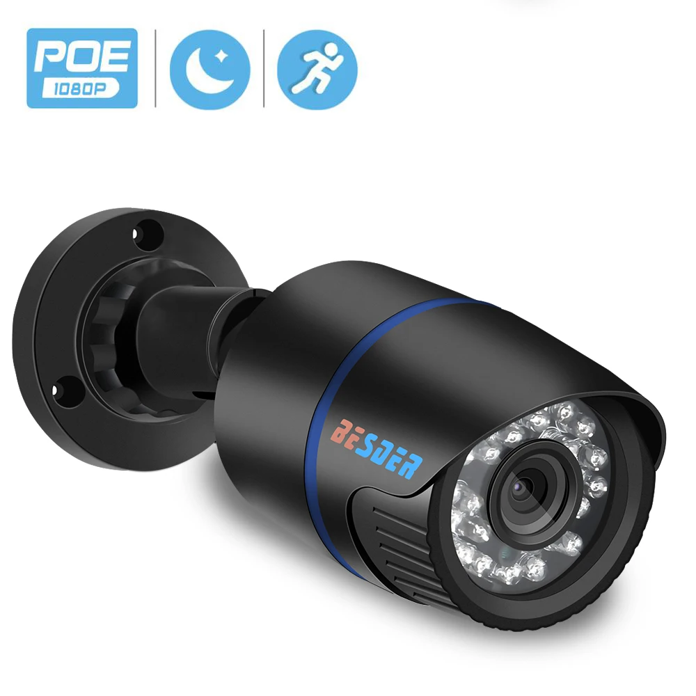 Photo Product BESDER 2MP Full HD 1080P IP Camera Bullet Outdoor Waterproof Smart CCTV Security CCTV Camera Ai Motion Detection RTSP P2P XMEye