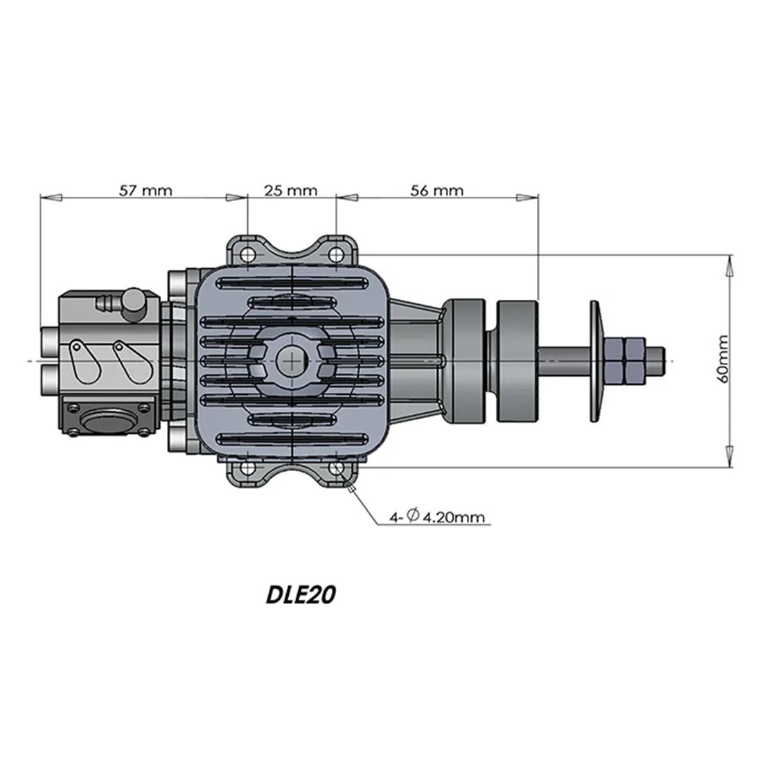 NFSTRIKE DLE20 20CC бензиновый двигатель одноцилиндровый двухтактный боковой выхлоп с воздушным охлаждением двигатель самолета для RC модели самолетов