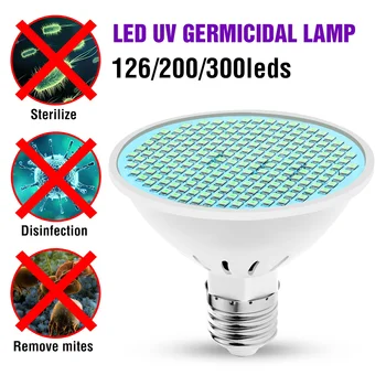 

E27 Germicidal Light UVC Lamp Sterilizer LED UV Disinfection Lamp 25W 35W 50W LED Ultraviolet Light Bulb Kill Germ 220V Amuchina