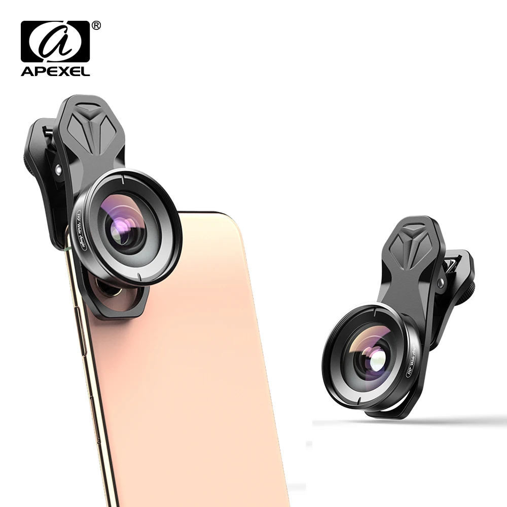 Apexel Hd 110度広角カムコーダーレンズ デュアルレンズシングルレンズ用 Iphone Pixel Samsung Galaxy Xiaomi用のすべてのスマートフォン ビデオカメラ レンズ Aliexpress