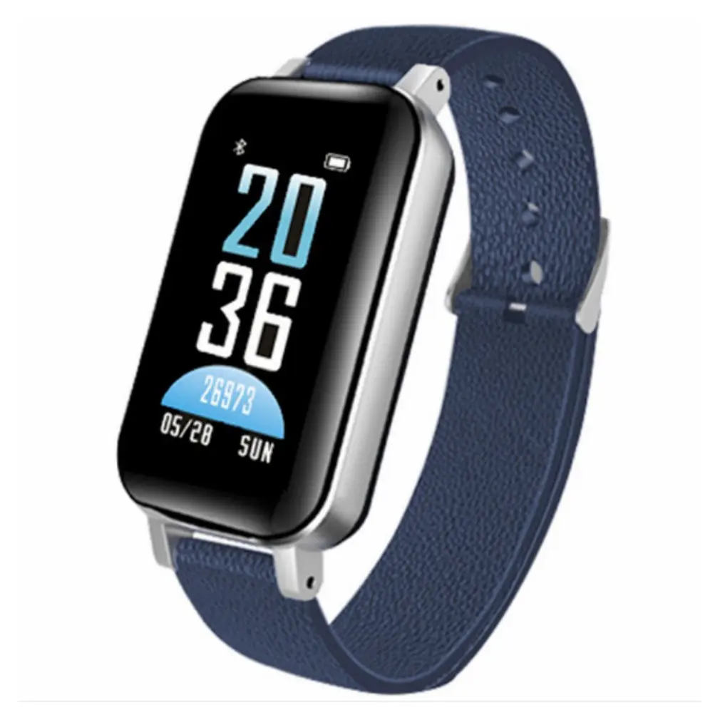 T89 Dual Bluetooth Earphone Smart Bracelet Heart Rate Blood Pressure Monitor Call Message Reminder Smart watch Men Women 2019