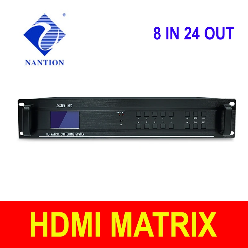 HDMI 호환 매트릭스, 모든 디지털 3D 매트릭스 스위처, 8 채널, 2k, 4k, 8X24, 8 in24 출력