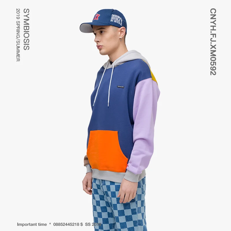 VIISHOW уличная Мужская толстовка бренд Sudaderas Para Hombre новинка 2019 весенние Лоскутные