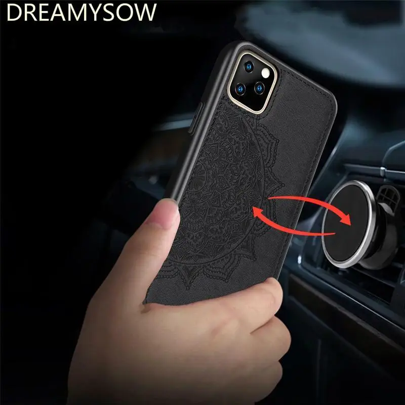 Тканевый чехол с цветочным рисунком для iPhone 12 11 Pro MAX XS X XR магнитный