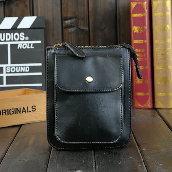 

Fashion High-quality Pu Leather Male Waist Packs Phone Pouch Bags Waist Bag Men's Small Chest Single Shoulder Belt Bag Back Pack