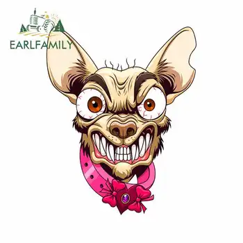 

EARLFAMILY 13cm x 10.4cm for Angry Dog Personality Car Stickers Fashion Occlusion Scratch Waterproof Body for Car Bumper Decal