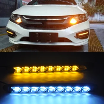 

2pcs Car Led Drl Switchback LED Daylight Headlight Lamp Dynamic Sequential Turn Signal Daytime Running Lights Waterproof