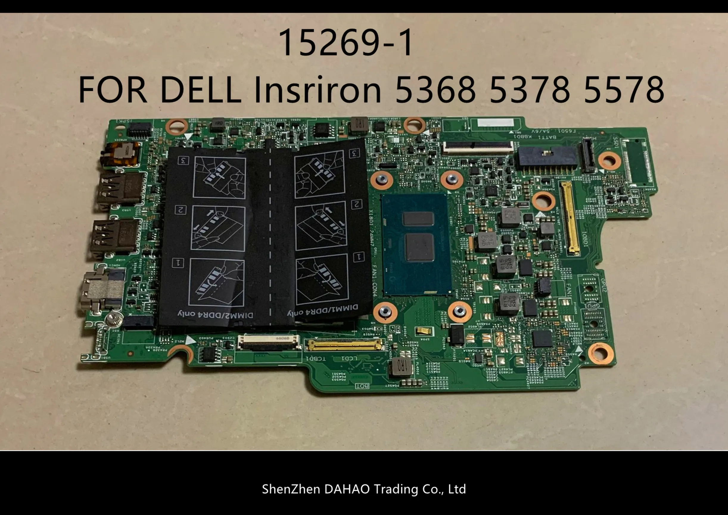 Для ноутбука DEL Inspiron 5368 5378 5578 материнская плата 15269-1 с процессором i5 DDR4 100%