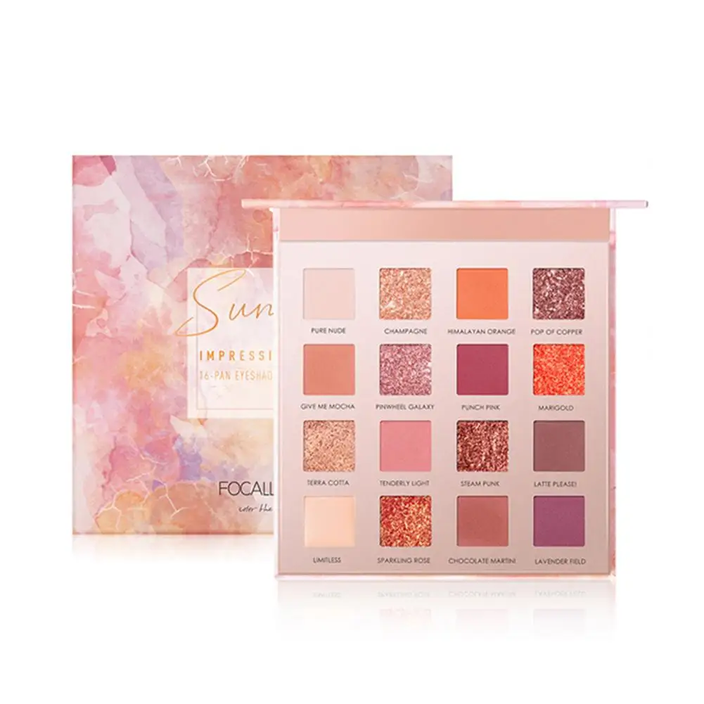 FOCALLURE 16 Colors Makeup Eyeshadow Palette Diamond Pearly Matte Glitter Eye Shadow Waterproof Long-lasting Makeup Eye Cosmetic FOCALLURE 16 Colors Makeup Eyeshadow Palette Diamond Pearly Matte Glitter Eye Shadow Waterproof Long-lasting Makeup Eye Cosmetic