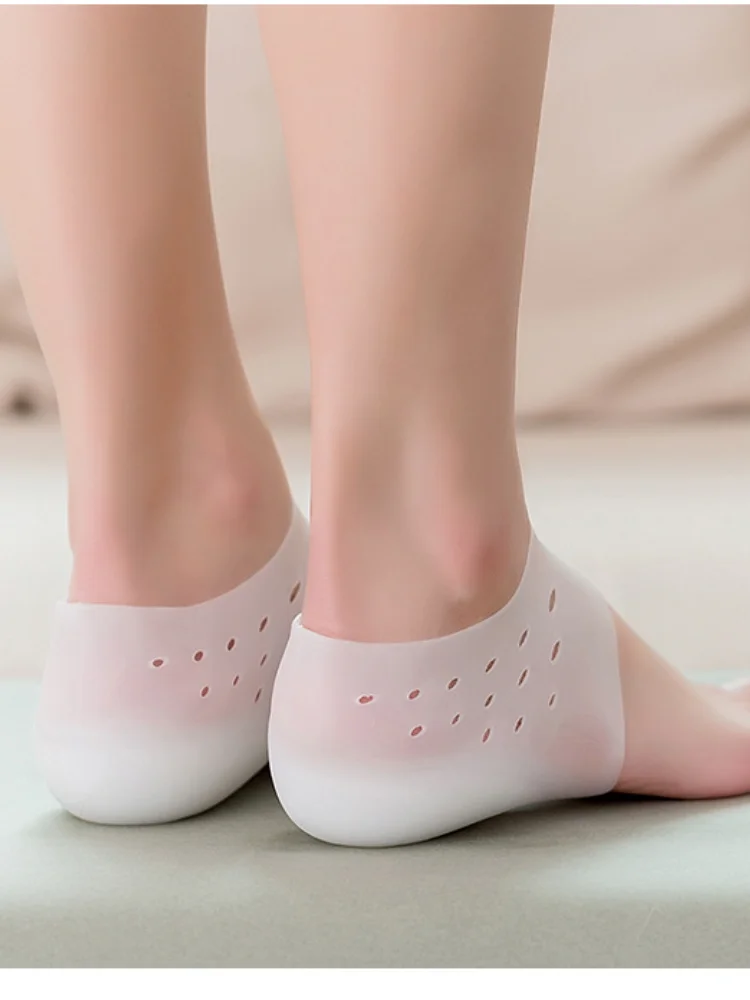Unisex Unsichtbare Höhe Erhöhen 5CM Silikon Socken Gel Ferse Pads Orthopädische Arch Support Ferse Kissen Einlegesohlen Fuß Massage Pad – Detail 17