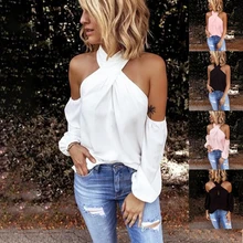 Aliexpress - GAOKE Off shoulder white blouse shirt Women bodycon blouse elegant summer sexy shirt 2021 female blusas tops & tees