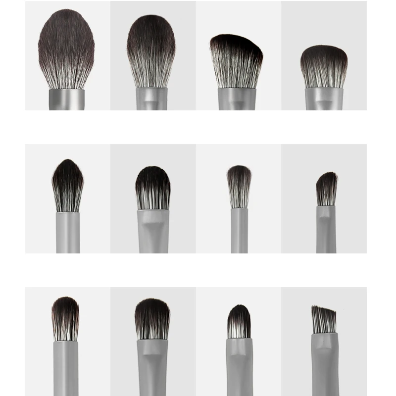 12 pcs Multifunctional Makeup Brushes Set Ink Marble Pattern Blending Eyebrow Face Eyelash Eye Shadow Beauty Make Up Tools Kits