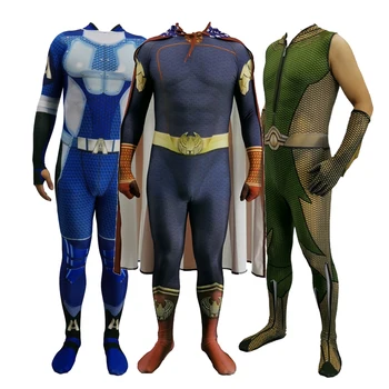 2020  Homelander The Deep Boys Cosplay Costume Halloween Costumes The Seven Homelander A-Train Super Hero Costumes Jumpsuits 1