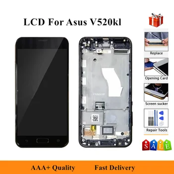 

For Asus Zenfone V V520KL LCD Display With Frame Touch Screen Digitizer for ASUS V520KL LCD Assembly LCD Screen Repair Part Test