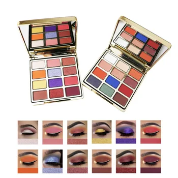 

12 Colors Quicksand Eyeshadow Palette Shimmer Glitter Eye Shadow MakeUp Cosmetic maquillaje