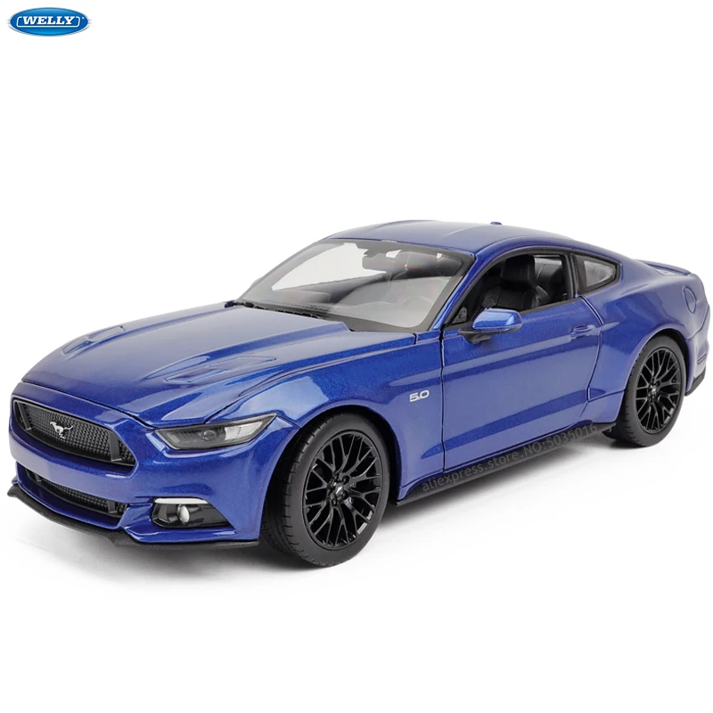 Модель автомобиля WELLY из сплава 1:24 2015 Ford Mustang декоративная коллекция игрушечные