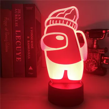 

APP Control Table 3D game Lamp Among Us Game Player Hot Selling Light Lamp Led Colored Lights Bed Decorative 3d Night Lava Lamp