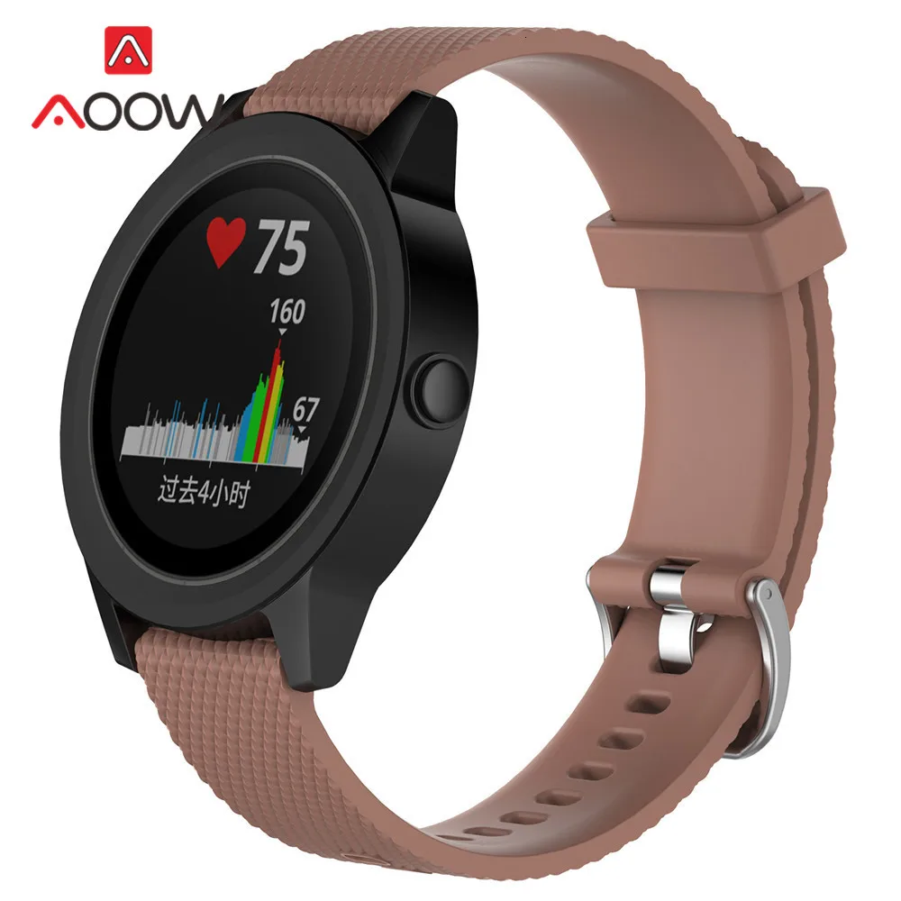 20 мм силиконовый ремешок для часов Garmin Forerunner 245 м/vivoactive 3/vivomove HR samsung Galaxy Active 42 мм браслет ремешок