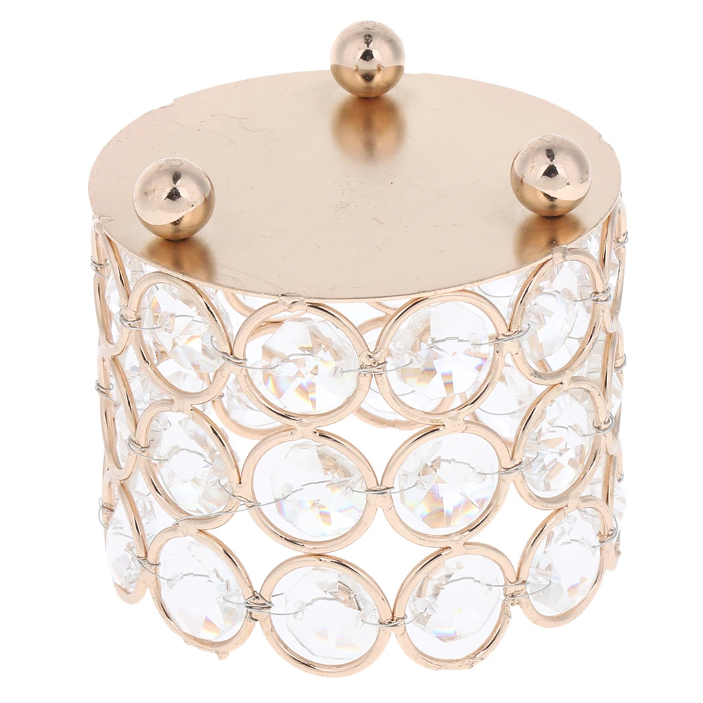 Crystal Tealight Candle Lantern Holders Gold Silver Candlesticks for Wedding Xmas Party Dinner Table Centerpieces Home Decors