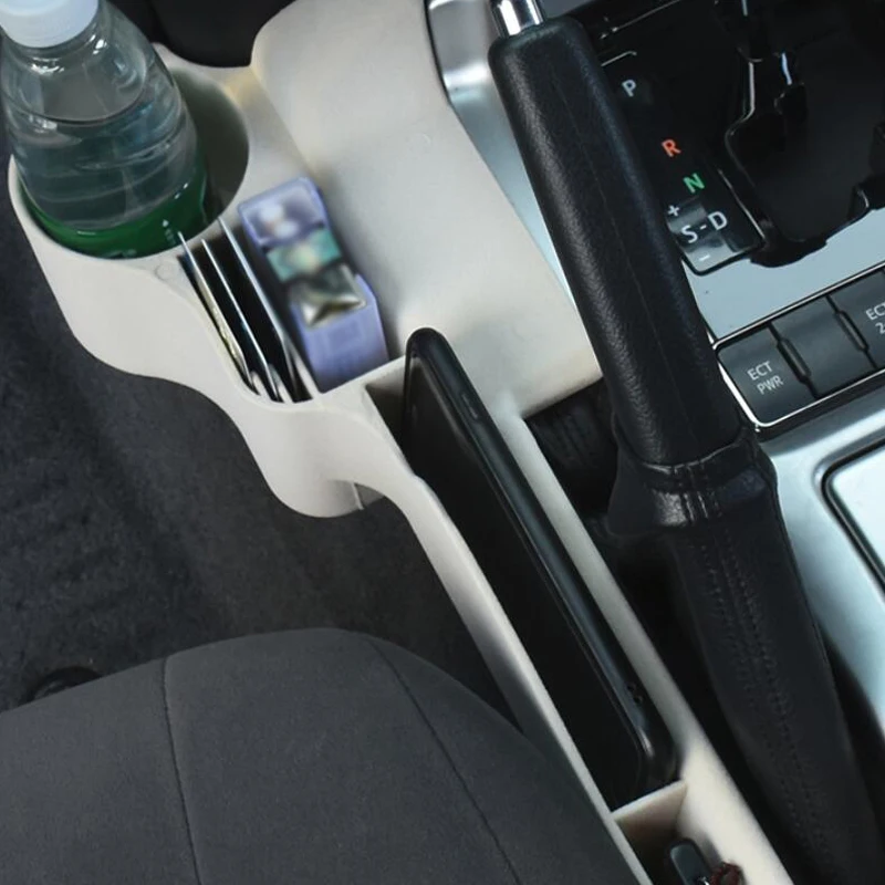 Левая и правая интерьер автомобиля подстаканник коробка для хранения черного и бежевого цветов для Toyota Land Cruiser 200