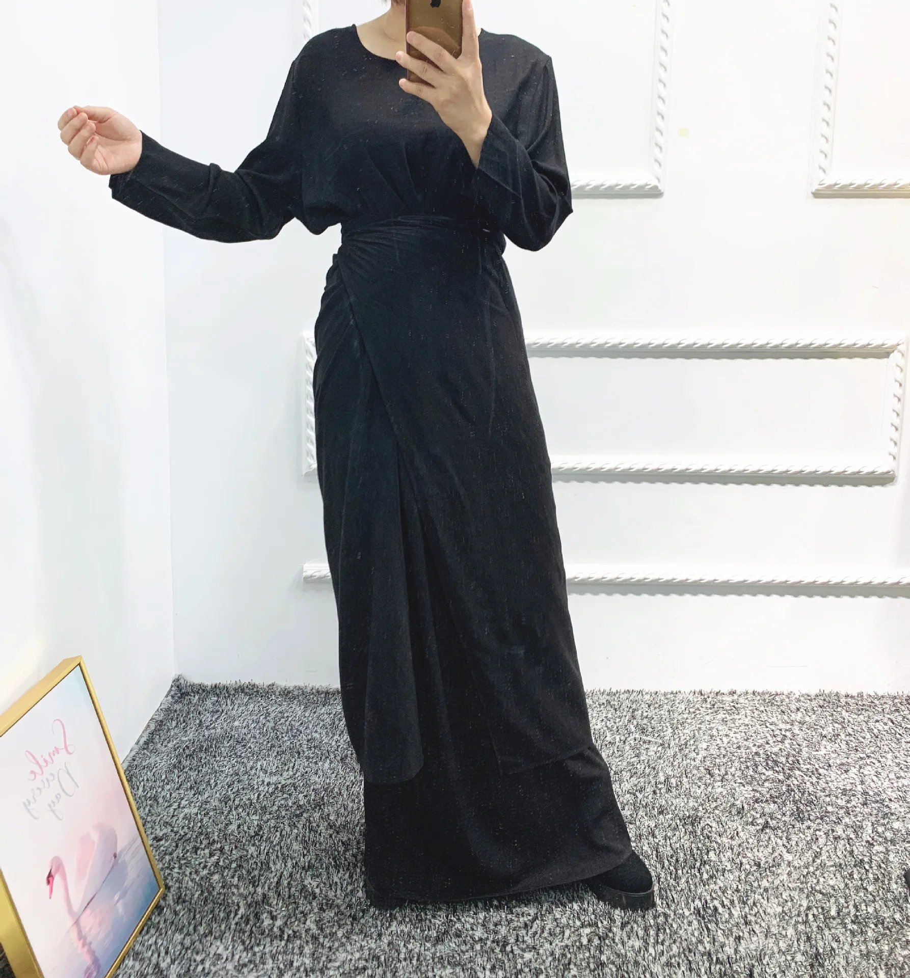 ternos muçulmanos elegante longo islâmico abayas feminino