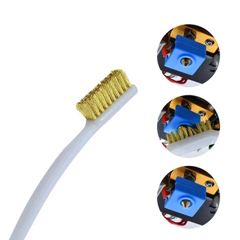 

3D Printer Tool Brush Copper Wire Toothbrush Nozzle For Cleaning Nozzle Heating Block Hotend Hot Bed Cleaner derusting Parts