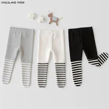 Детские леггинсы; штаны; сезон зима-весна; бархатные хлопковые леггинсы для новорожденных; колготки в полоску; брюки для малышей; Штаны для мальчиков и девочек