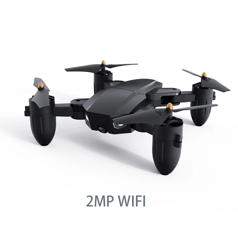 2MP Camera Black Wifi FPV RC Дрон с камерой HD 2MP селфи Дрон Квадрокоптер Безголовый режим складной Квадрокоптер Вертолет игрушки для детей подарок - Цвет: 2MP Camera Black