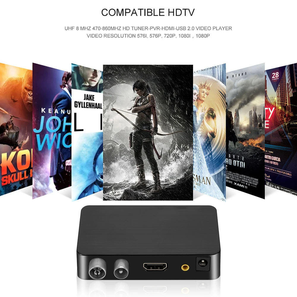 Kebidu HD 1080P ТВ приставка DVB-T DVB-T2-тюнер приемник спутниковый декодер тв-тюнер DVB T2 USB2.0 для Европы России