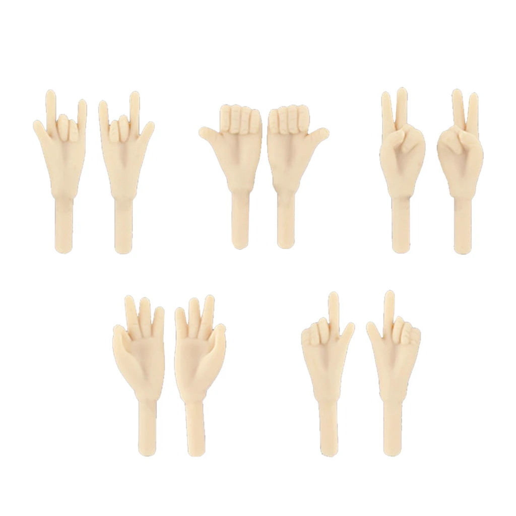 28cm 28 Jointed Movable  Doll DIY Flexible 5 Pairs Hands for BJD Doll